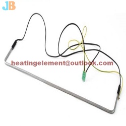 Aluminum tube heater for evaporator defrost heater