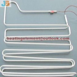 Aluminum tube heater for evaporator defrost heater