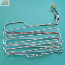 Aluminum tube heater for evaporator defrost heater