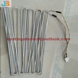 Aluminum tube heater for evaporator defrost heater
