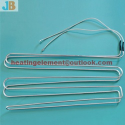 Aluminum tube heater for evaporator defrost heater