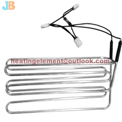 Aluminum tube heater for evaporator defrost heater