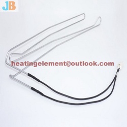 Aluminum tube heater for evaporator defrost heater