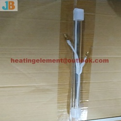 Glass tube heater for refrigerator defrost heater