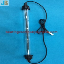 Glass tube heater for refrigerator defrost heater