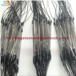 Glass tube heater for refrigerator defrost heater