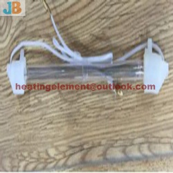 Glass tube heater for refrigerator defrost heater