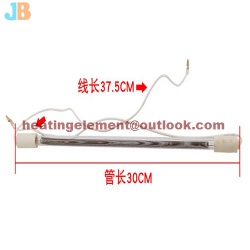 Glass tube heater for refrigerator defrost heater