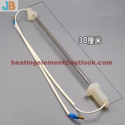 Glass tube heater for refrigerator defrost heater