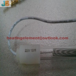 Glass tube heater for refrigerator defrost heater