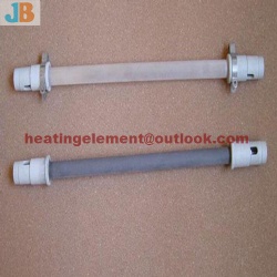 Glass tube heater for refrigerator defrost heater